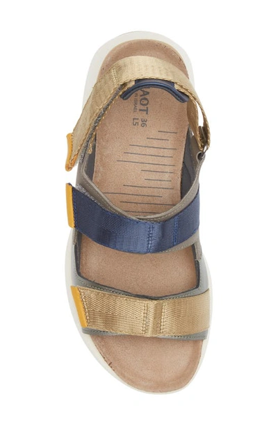 Shop Naot Odyssey Slingback Sandal In Sterling/ Gray/ Marigold