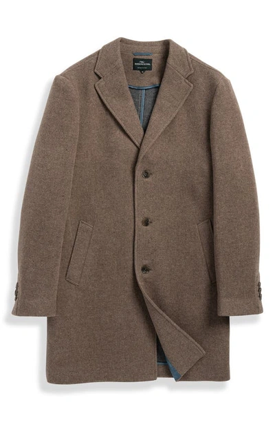 Shop Rodd & Gunn Lodestone Wool Blend Overcoat In Fawn