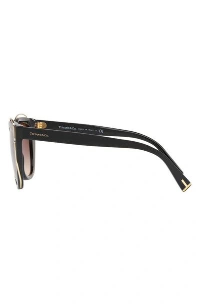 Shop Tiffany & Co . 54mm Gradient Cat Eye Sunglasses In Black Gradient