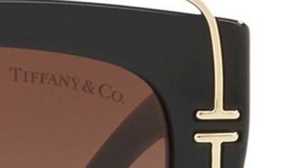 Shop Tiffany & Co 54mm Gradient Cat Eye Sunglasses In Black Gradient