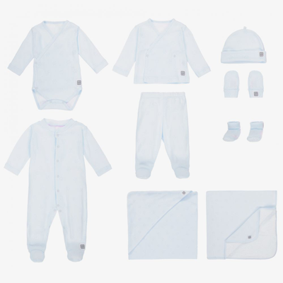 Shop Minutus Blue Cotton Babysuit Set