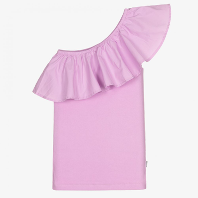 Shop Molo Teen Lilac One-shoulder Top