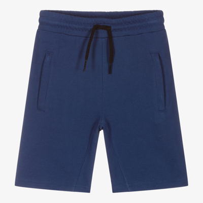 Molo Drawstring Organic-cotton Shorts In Blue