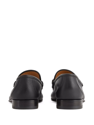 Shop Gucci Horsebit Web-strap Loafers In Black