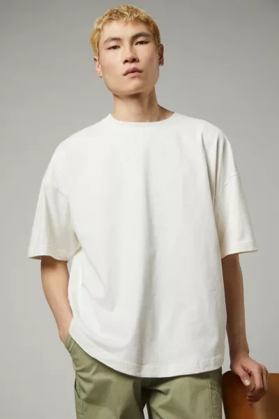 Shop Standard Cloth Shortstop Heavyweight Cotton Tee In White, Men's At Urban Outfitters