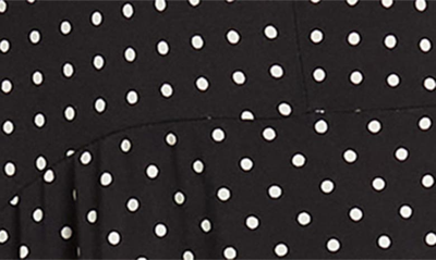Love By Design Colette Double Layer Maxi Dress In Black/ White Micro Dot