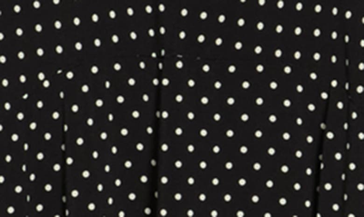 Love By Design Colette Double Layer Maxi Dress In Black/ White Micro Dot