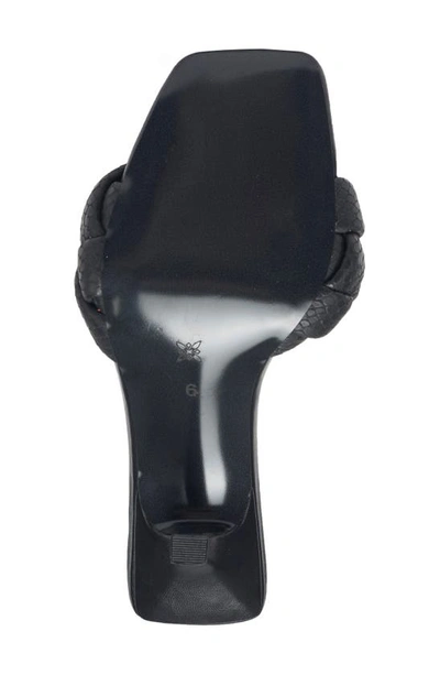 Shop Bcbgeneration Marlino Snake Embossed Slide Sandal In Black Breach Leather