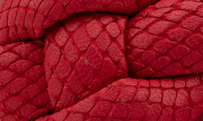 Shop Bcbgeneration Marlino Snake Embossed Slide Sandal In Lipstick Breach Leather
