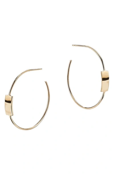 Shop Lana Jewelry Tag Wire Hoop Earrings In Yellow Gold