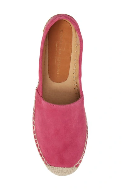 Patricia Green Abigail Espadrille Slip-on In Hot Pink Suede