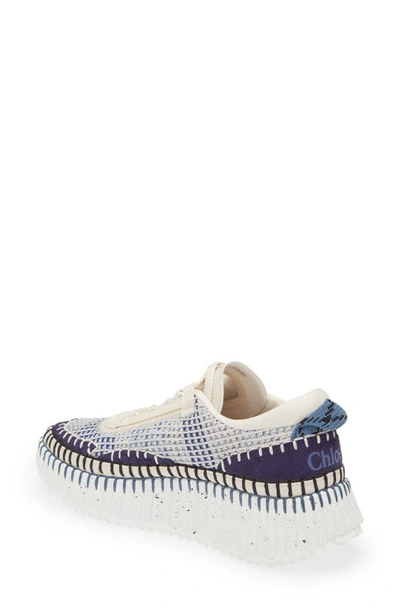 Shop Chloé Nama Platform Sneaker In Cosmic Blue