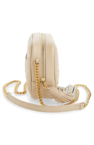 Shop Saint Laurent Mini Lou Quilted Leather Crossbody Bag In New Powder