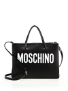 MOSCHINO Leather Logo Tote