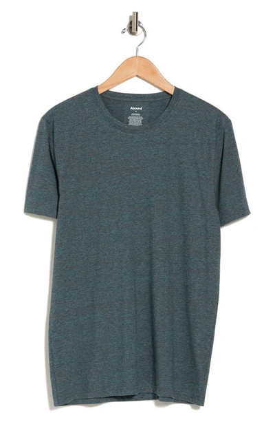 Shop Abound Heathered Crew Neck Short Sleeve T-shirt In Grey- Teal Reverse Chill