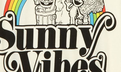 Shop Mighty Fine X Sesame Street® Kids' Sunny Vibes Sesame Graphic Tee In Ice Vanilla