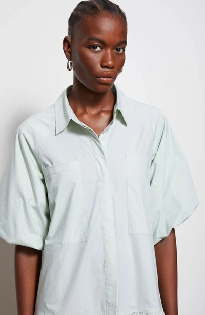 Jonathan Simkhai Standard Crissy Stretch Cotton Poplin Dress In Lichen