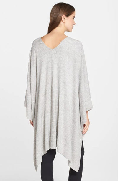 Barefoot Dreams Open Front Wrap In Pewter/ Pearl Heather