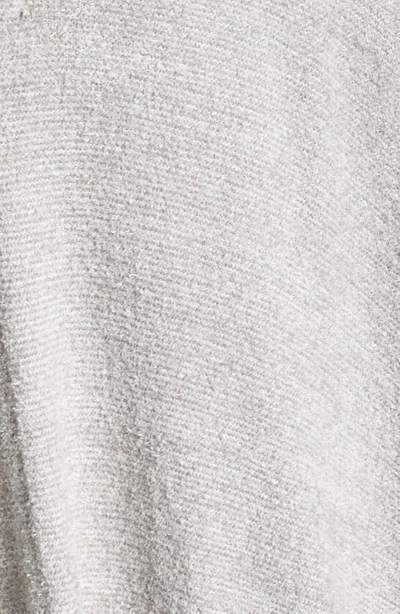 Barefoot Dreams Open Front Wrap In Pewter/ Pearl Heather