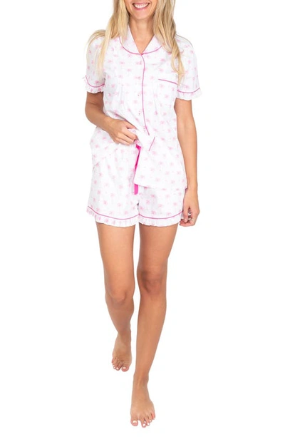 Shop Sant And Abel Palm Tree Short Pajamas In Pink