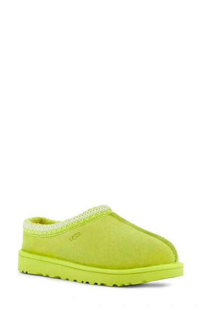 Ugg Tasman Slip On Suede Slippers In Key Lime