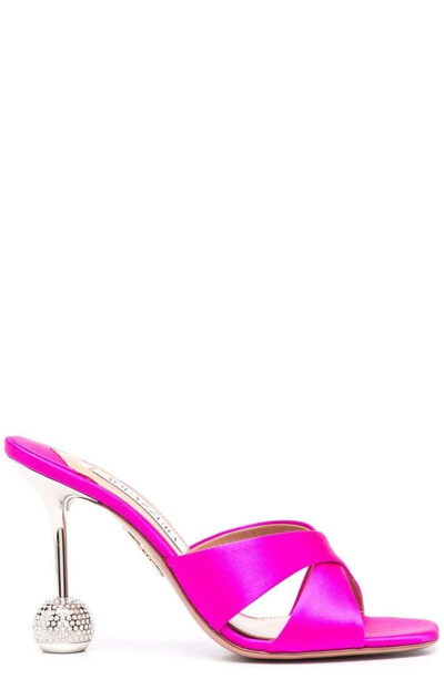 Shop Aquazzura Yes Darling Heeled Sandals In Pink