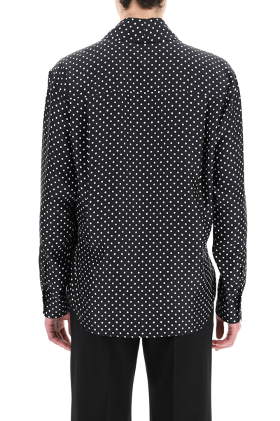 Shop Dolce & Gabbana Polka Dot Silk Shirt In Mixed Colours