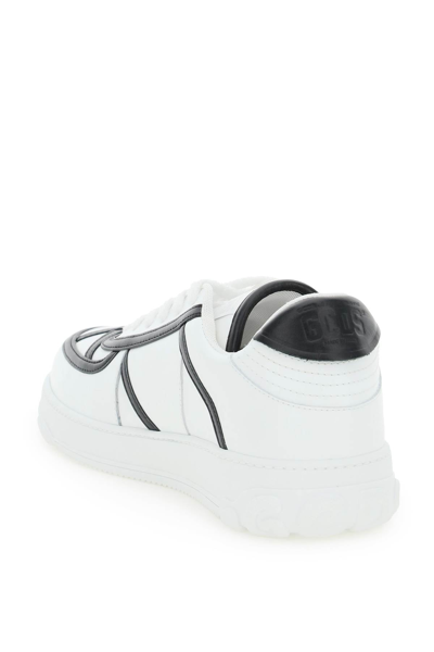 Shop Gcds Leather Bicolour Nami Sneakers In Mixed Colours