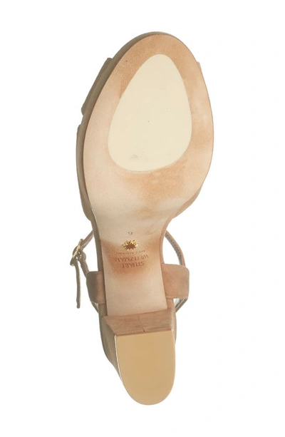 Shop Stuart Weitzman Ivona Platform Sandal In Tan