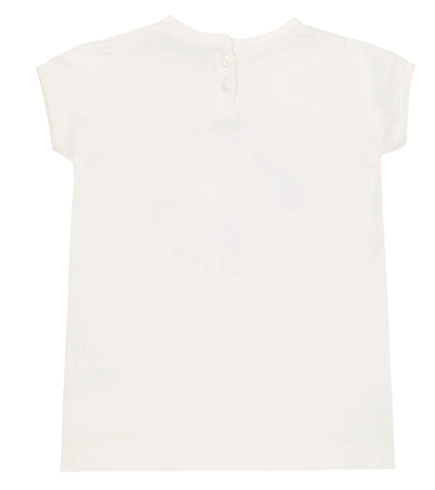 Bonpoint Baby Assia Printed Cotton T-shirt In Upb Ecru