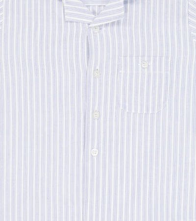 Bonpoint Baby Gerald Striped Cotton Shirt In Ra Bleu