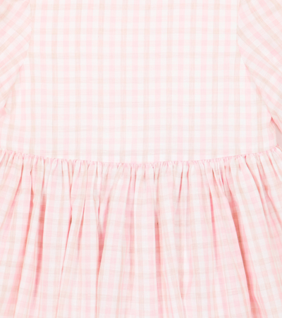 Shop Bonpoint Alypsia Cotton And Linen Dress In Dusky Pink