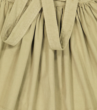 Shop Bonpoint Amélia Cotton Pinafore Dress In Lichen
