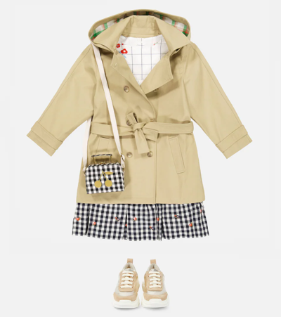 Shop Bonpoint Aida Cotton Trench Coat In String