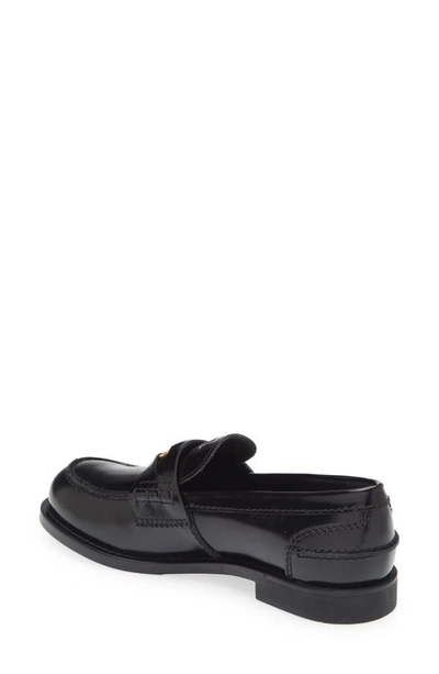 Shop Miu Miu Penny Loafer In Nero