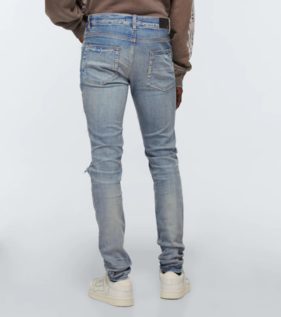 Shop Amiri Thrasher Bandana Jeans In Clay Indigo