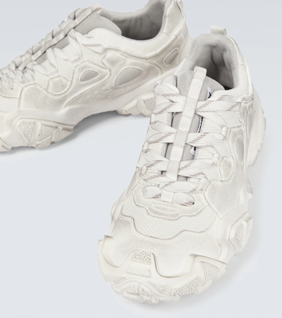 Shop Acne Studios Mesh Sneakers In White
