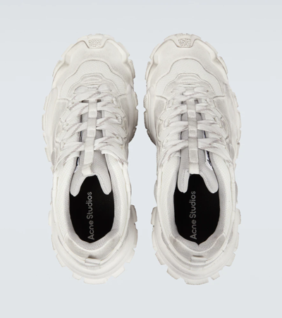 Shop Acne Studios Mesh Sneakers In White