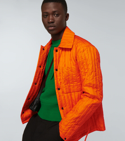 Shop Craig Green Quilted Nylon Jacket In Orange