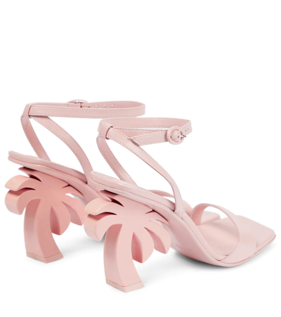 Shop Palm Angels Leather Sandals In Pink No Color