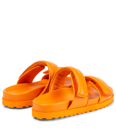 Shop Gia Borghini Gia X Pernille Teisbaek Perni 11 Leather Sandals In Flash Orange
