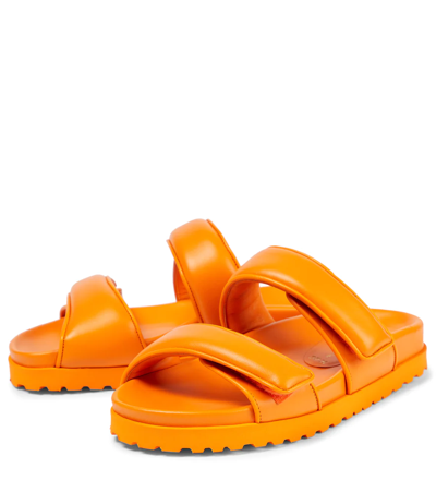 Shop Gia Borghini Gia X Pernille Teisbaek Perni 11 Leather Sandals In Flash Orange
