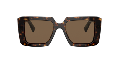 Prada Eyewear Square Frame Sunglasses In Dark Brown