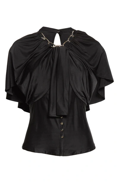 Rabanne Short Sleeves Top In Black