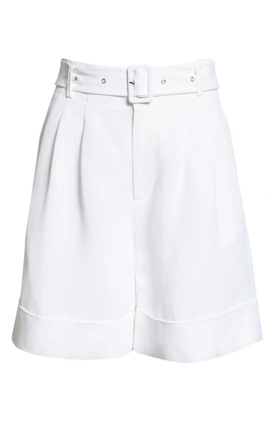 Shop Co Pleated Belted Shorts In White