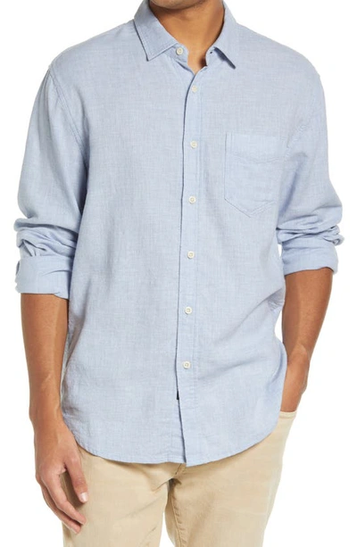 Shop Rails Wyatt Relaxed Fit Solid Button-up Shirt In Blue Melange