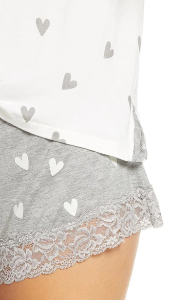 Shop Honeydew Intimates Something Sweet Short Pajamas In Heather Grey Hearts