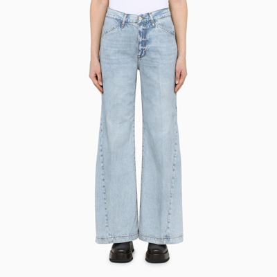 Frame Le Baggy Palazzo Jeans In Seafarer In Natoma Clean | ModeSens