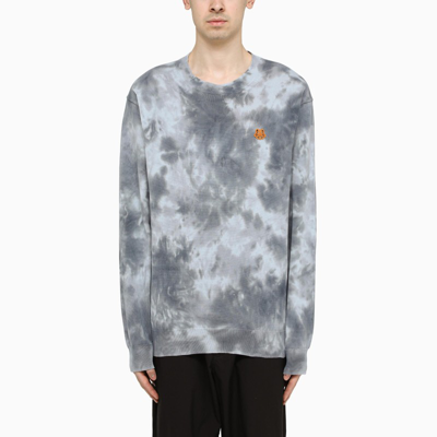 Shop Kenzo Tie-dye Tiger Crewneck Sweater In Grey