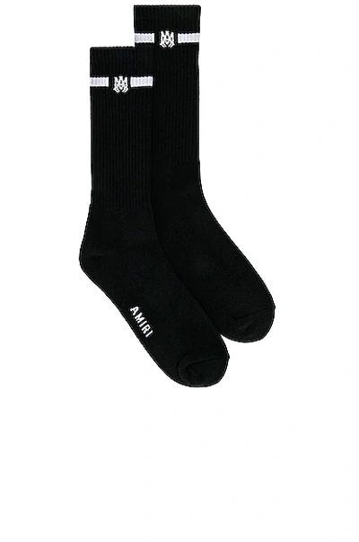 Shop Amiri Small Ma Solid Socks In Black